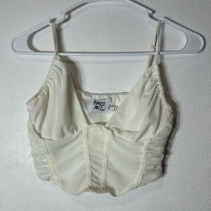 Princess Polly white tank top size 10